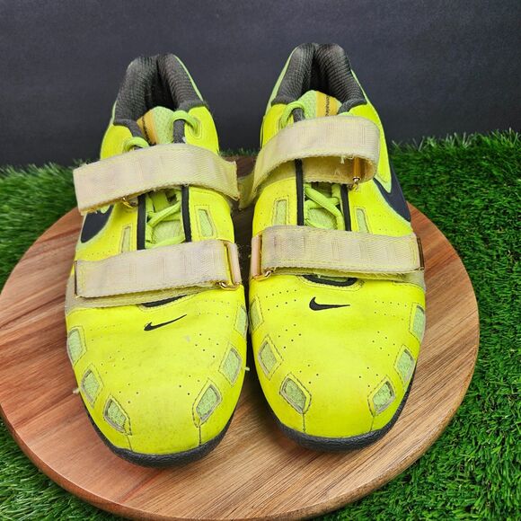 Nike Romaleos 2 Volt Yellow Weightlifting Gym Shoes Straps Men’s Size 10.5 - Picture 6 of 16